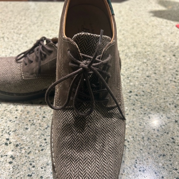 NWOT-Bass Brown Herringbone Oxford Shoes - Picture 4 of 12